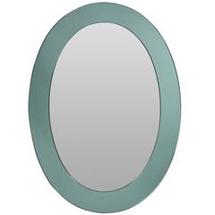 Italian Green/Grey Oval Mirror