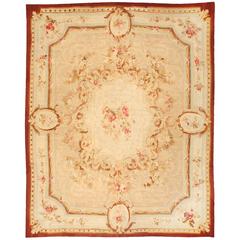 Antique 19th Century French Aubusson Carpet