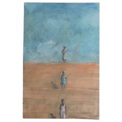 Robert Indermaur 20th Century Untitled Mixed-Media Work on Paper 10