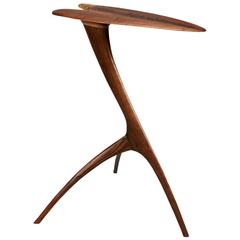 Handcrafted Wood "Heron" End or Side Table by Brian Fireman