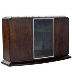 French Art Deco Marble-Top Sideboard