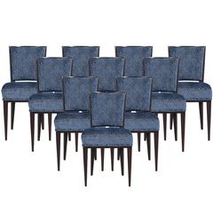Set of Ten French Art Deco Dining Chairs