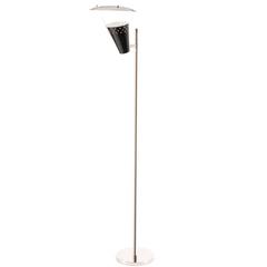 Pair of European Mid-Century Modern Brass Lee Corner Floor Lamps by Delightful 11