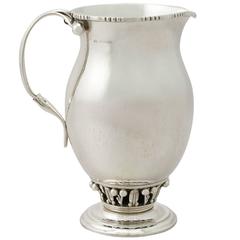 Antique Danish Sterling Silver Cream Jug / Creamer, Arts and Crafts Style