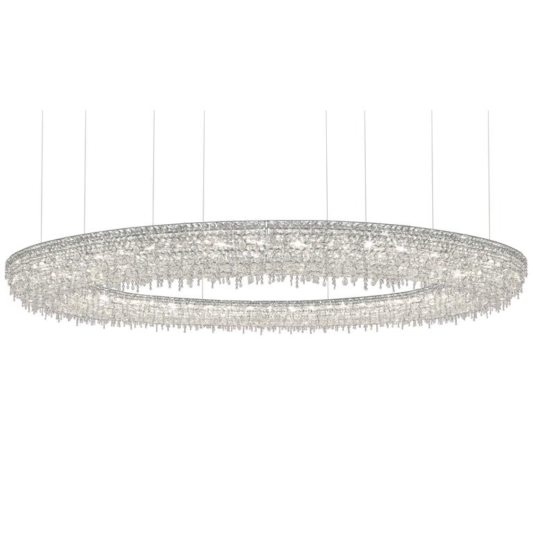 Lolli E Memmoli Ugolino Modern Crystal Halo Light Fixture Lolli E Memmoli Ugolino Modern Crystal Halo Light Fixture Handcrafted In Italy For