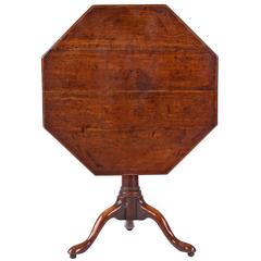 Early 18th Century Octagonal Oak Tripod Table