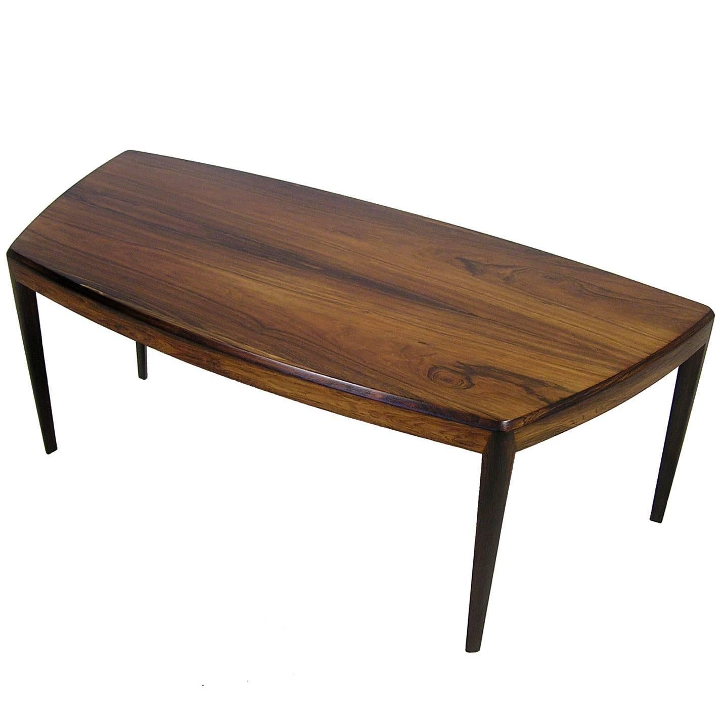 1960s Brazilian Rosewood Coffee Table by Kai Kristiansen, Denmark For Sale