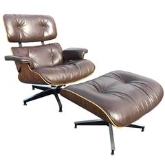 Herman Miller Eames Rosewood Lounge and Ottoman
