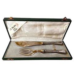 Pair of German Silver Fish Servers, circa 1900, .800 Standard