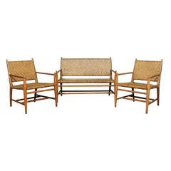 Used Exceptional Modern Seating Set by Russel Wright for Old Hickory, circa 1940