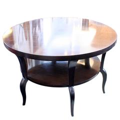 Two-Tiered Round Mahogany Dining Table