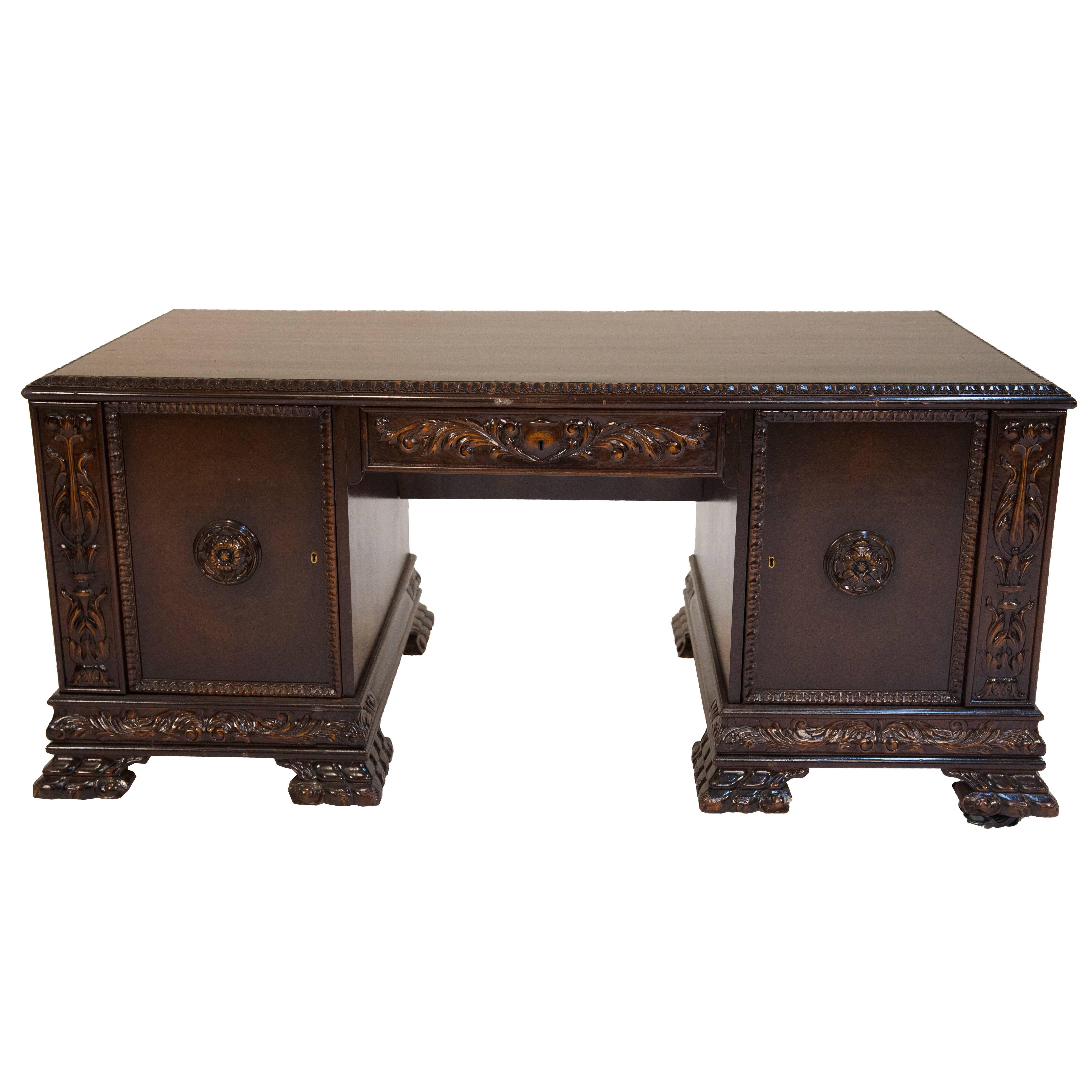 1920s Writing Desk with Lion Paws, Germany  For Sale
