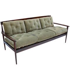 Rino Levi 1960s Brazilian Jacaranda Sofa 9