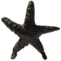 American Artist Joseph Wheelwright Bronze Footed Standing Starfish Sculpture