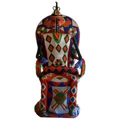 Vintage Handed Beaded African Royal Monument to Yorouba King 5