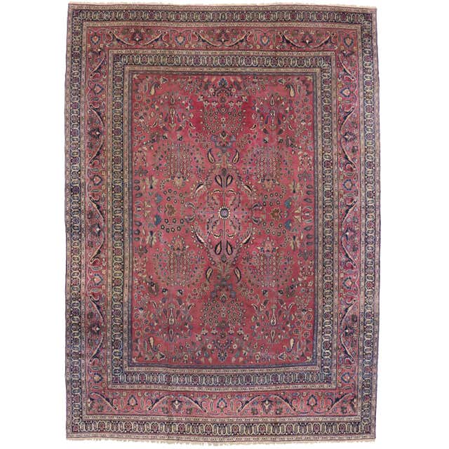 Antique Persian Lilihan Rug with Old World Victorian Renaissance Style ...