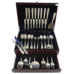 Rose Spray by Easterling Juego de Cubiertos de Plata de Ley para Ocho Servicio 72 Piezas