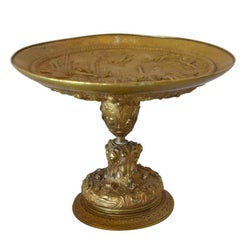 Antique Gilt Bronze Tazza