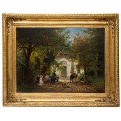 Original Oil on Canvas by Ivri Roslin French Painter Specialist of Hunting Scene