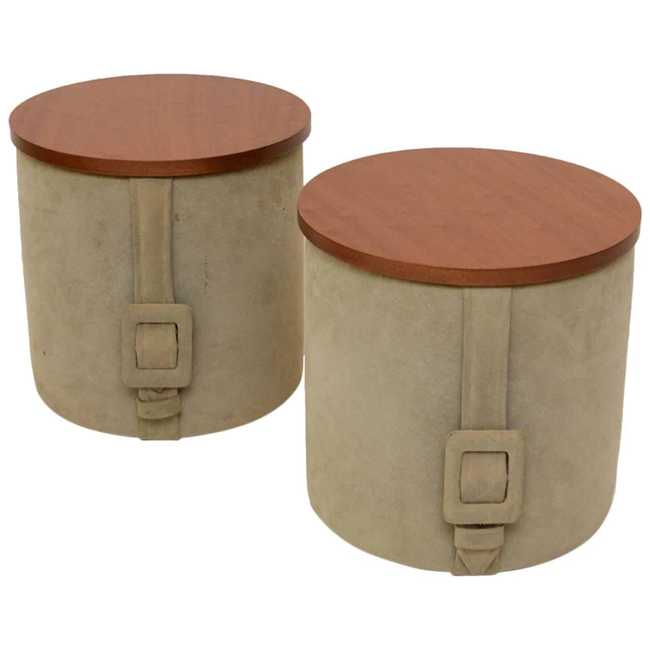 Pair of Tables Designed by Roger Landault For Sale