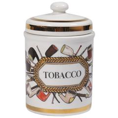Porcelain Lidded Tobacco Jar by Fornasetti