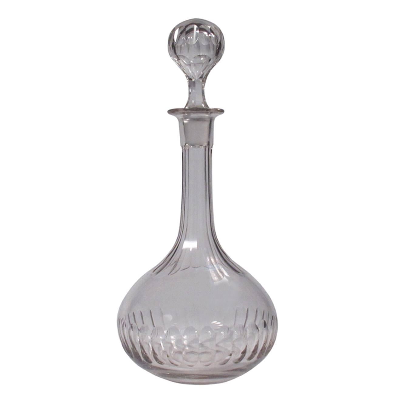 Early 20th Century Swedish Crystal Decanter For Sale