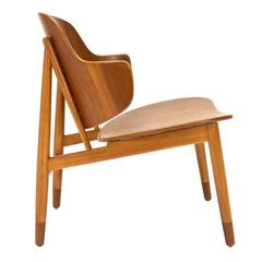 Teak Shell Lounge Chair by Kofod Larsen