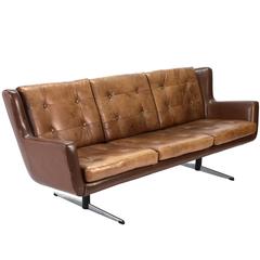 Danish Leather Sofa by Skjold Sorensen