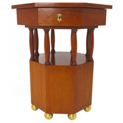 Vitrina Art Decó Vintage Austria circa 1920 Fresno Madera Vidrio Latón
