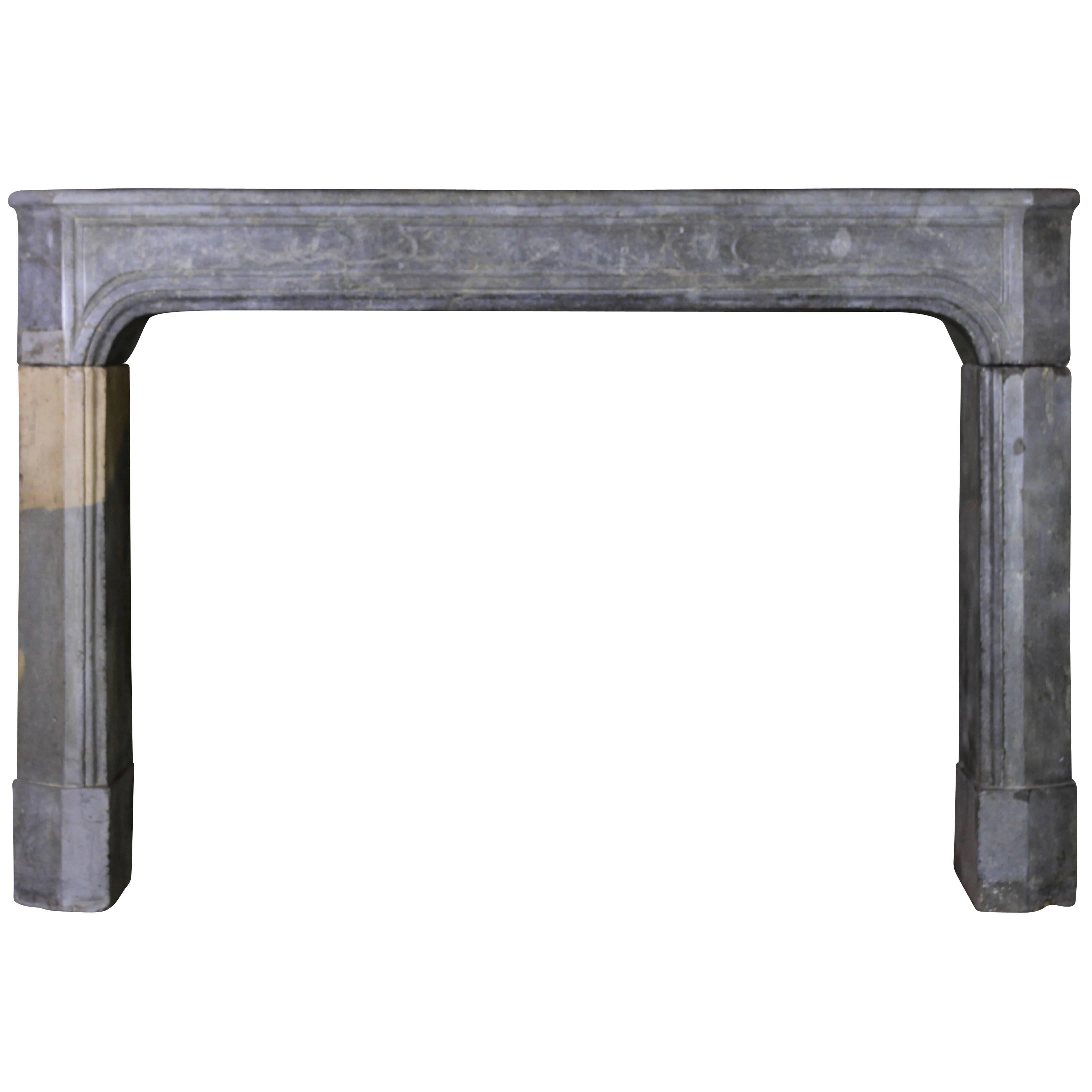 18th Century Country Bicolor Original Antique Fireplace Mantle For Sale