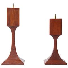 Pair of Archotypo Studio Candlesticks by Edward G. Livingston