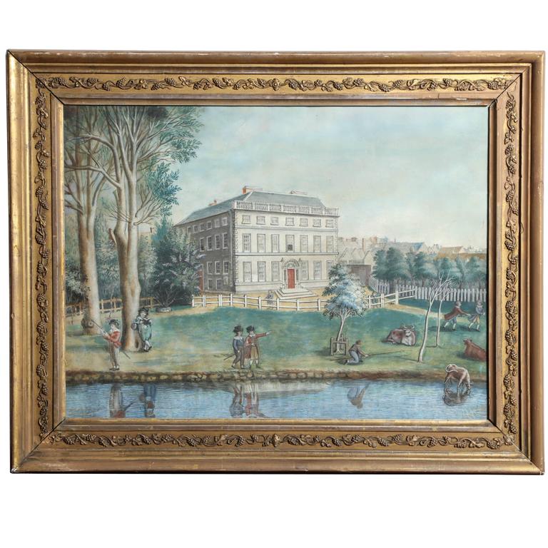 19th Century Irish Oil on Canvas of Kilkenny Academy For Sale at 1stdibs