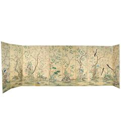 Antique Ten Painted Paper Panels