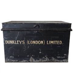 Antique Metal Storage Trunk/Chest England Early 20th Century
