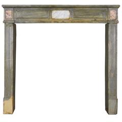 18th Century Classic Antique Fireplace Mantel in Burgundy Hard Stone