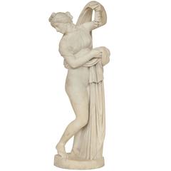 19th Century White Carrara Marble Sculpture of Venus, Signed J VACCA NAPOLI 1809