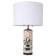 Party Dress Ceramic Table Lamp by Marcello Fantoni, Circa 1960s 4