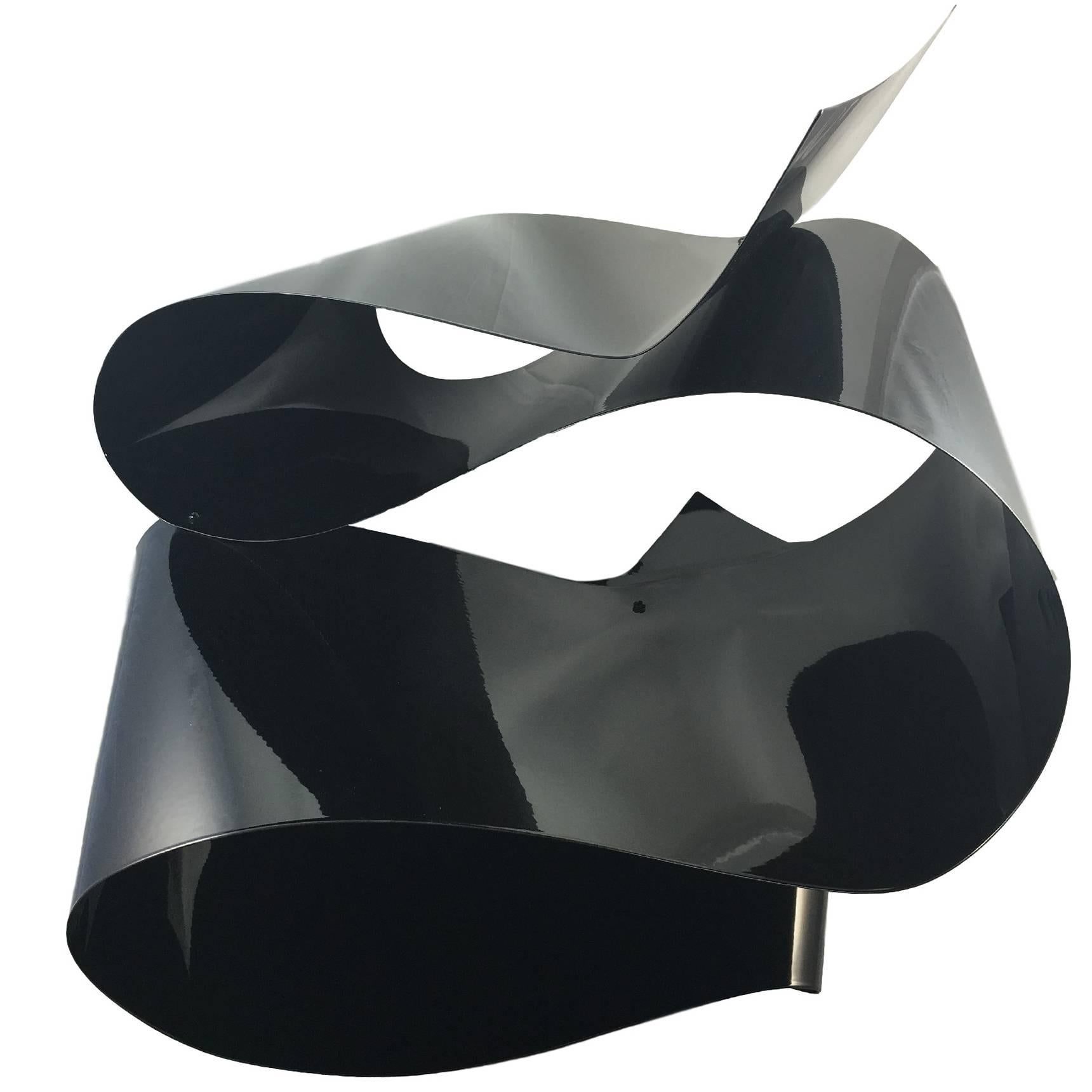 Martha Sturdy, Powder Coated Brass Sculpture, Contemporary "Black Crunch #27" For Sale