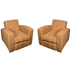 Pair of Jacques Adnet Club Chairs, French, Late 1930s 12