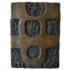 Bronze Push and Pull Art Door Handle with Abstract Motive