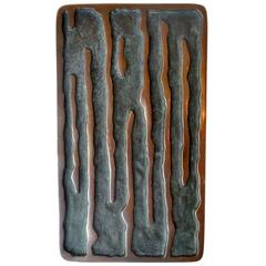 Bronze Push and Pull Art Door Handle Curved Lines