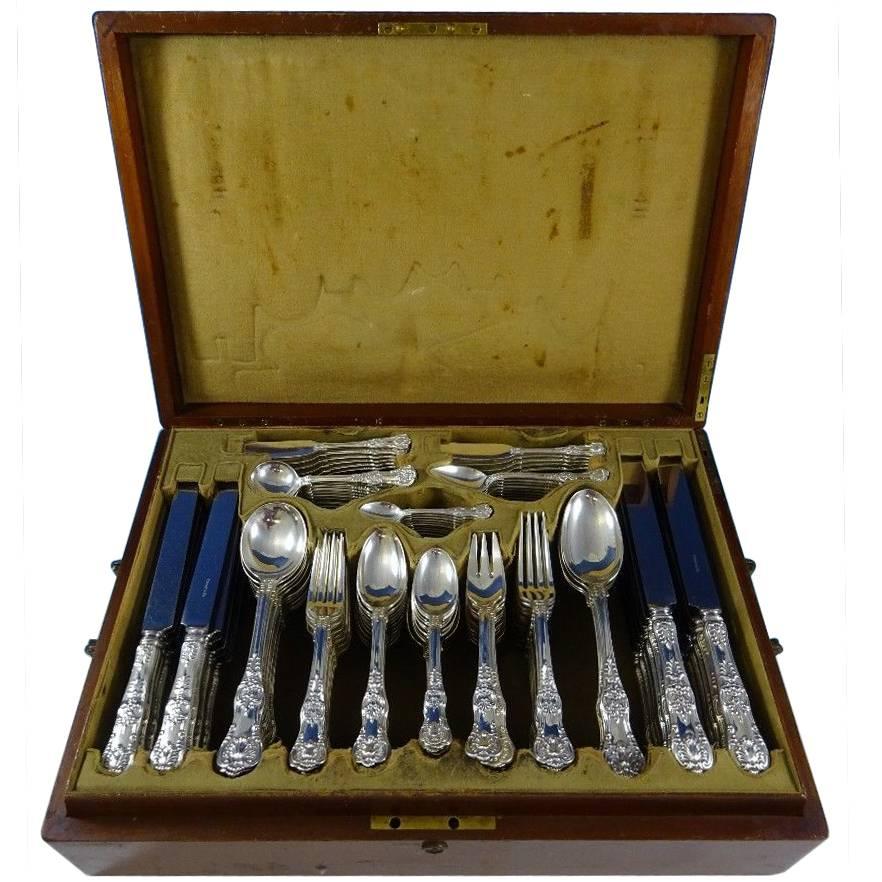 English King by Tiffany Sterling Silver Flatware Set 12 Service Dinner 148 pcs