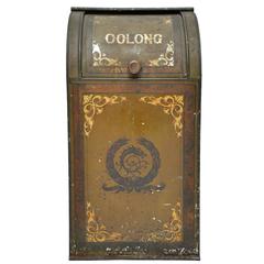 Antique Tole Oolong Tea Tin