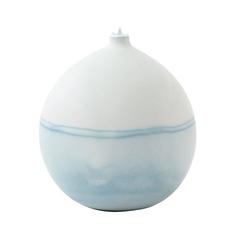 Unique Handmade 21st Century Ice Blue Dip-Dyed Bud Vase