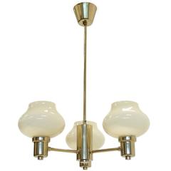 Scandinavian Chandelier in Brass, 1970s 12
