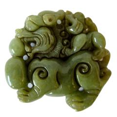 Chinese Green Jade Figure