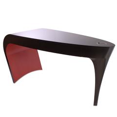 Black Lacquer and Red Contemporary Stiletto Shoe Desk or Dressing Table Vanity