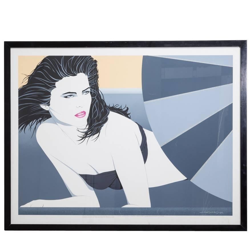 Framed Art Deco Style Print of a Woman For Sale