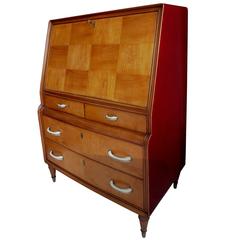 A satin-wood "cabinet en abattant"