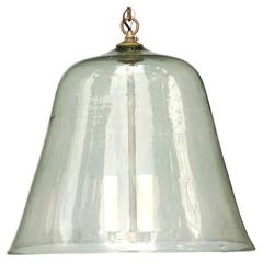 French Turn of the Century Three-Light Cloche Bell Jar Transparent Lantern